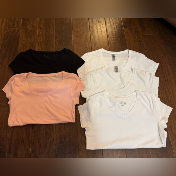 Time and Tru Tops - Time and Tru Women’s ' T-Shirt Set - Pink, Black, White